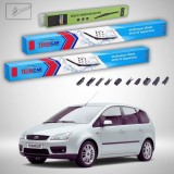 Cumpara ieftin Ștergătoare Ford Focus C-Max DM2 2003-2007 | Set Față și Spate Flat Premium &ndash; TeamCar&reg;