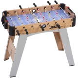 SPORTNOW Fotbal de Masă: Mini Masă de 89 cm, 2 Indicatoare Manuale de Scor, Mov | Aosom Romania