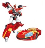 Robot transformabil in masina de curse Robo Revolution rosu