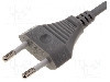 Cablu alimentare AC, 2.5m, 2 fire, culoare gri, cabluri, CEE 7/16 (C) mufa, LIAN DUNG -