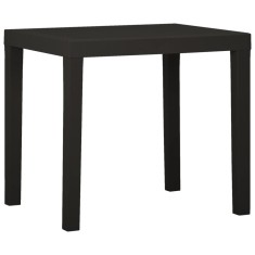 vidaXL Masă de grădină, antracit, 79x65x72 cm, plastic