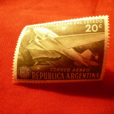 Serie Argentina 1959 - Aviatie - !0 Ani Liniile Aeriene Argentina , 1 valoare