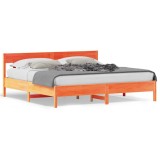 Cumpara ieftin Cadru de pat fara saltea, maro ceruit 180x200 cm lemn masiv pin