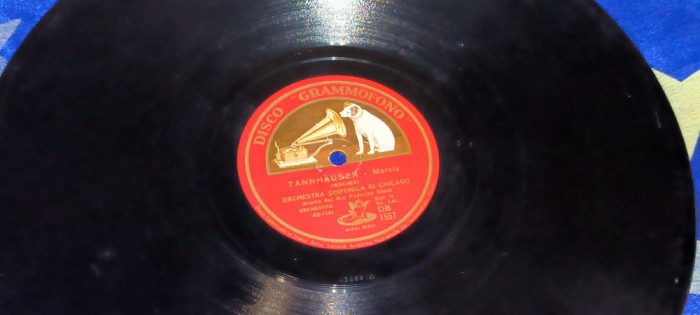 placa pt. gramofon / patefon DISCO GRAMOFONO &ndash; TANNHAUSSER &ndash; MARCIA