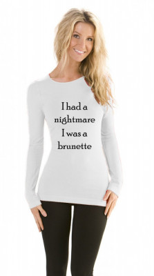 Bluza de dama I Had a Nightmare - Alb - S foto