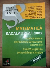 Matematica bacalaureat 2002- C. Biriboiu, V. Biriboiu foto