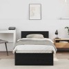 VidaXL Cadru de pat Stejar negru 75 x 190 cm Lemn compozit