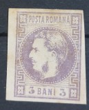 Romania 1870/72 - Carol l cu Favoriti,3 bani
