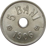 ROMANIA, 5 BANI 1906 J_UNC * cod 6, Cupru-Nichel