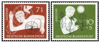 Germania 1956 - Caritate pentru tineret, serie neuzata foto