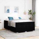 vidaXL Cadru de pat Altele Negru 140 x 200 cm țesătură