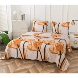 Cumpara ieftin Set Cuvertura de Pat din Bumbac, 3 Piese cu Model - PIT233