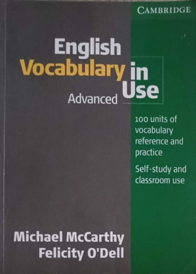ENGLISH VOCABULARY IN USE, ADVANCED-MICHAEL MCCARTHY, FELICITY O&amp;#039;DELL foto