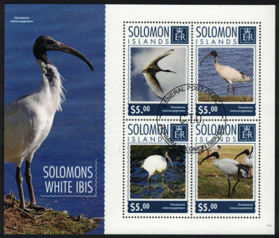 INSULELE SOLOMON 2014 - Fauna, Ibisul alb / colita noua foto