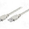 Cablu din ambele par&amp;#355;i, USB A mufa, USB 2.0, lungime 3m, gri, Goobay - 93376