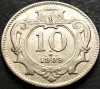 Moneda istorica 10 FHELLER - AUSTRO-UNGARIA / AUSTRIA, anul 1909 * cod 2341, Europa