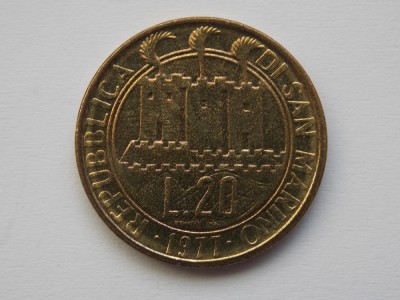 20 LIRE 1977 SAN MARINO foto