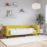 Cumpara ieftin Pat de zi, galben, 80x200 cm, catifea