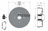 Tambur frana Dacia Logan II, Logan Mcv II, Sandero, Sandero II, Sandero III; Renault Logan/Stepway II, Sandero/Stepway II Motor 1.0 Hi-Flex, 1.0