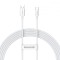 CABLU alimentare si date Baseus Superior, Fast Charging Data Cable pt. smartphone, USB la USB Type-C 100W, braided, 2m, alb &quot;P10320102214-03&quot; (timbru