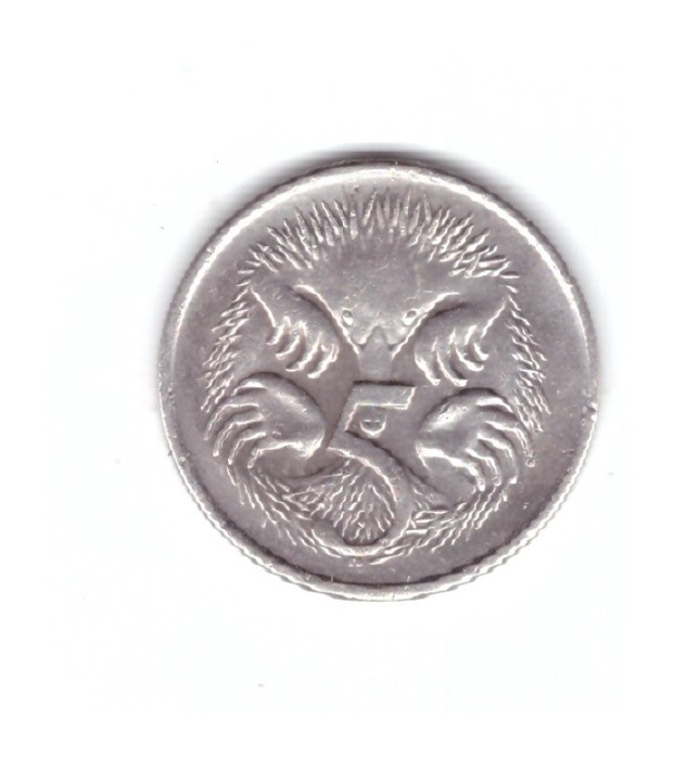 Moneda Australia 5 cents/centi 1980, stare buna, curata