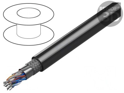 Cablu RS232/RS422 30m PVC Eca foto