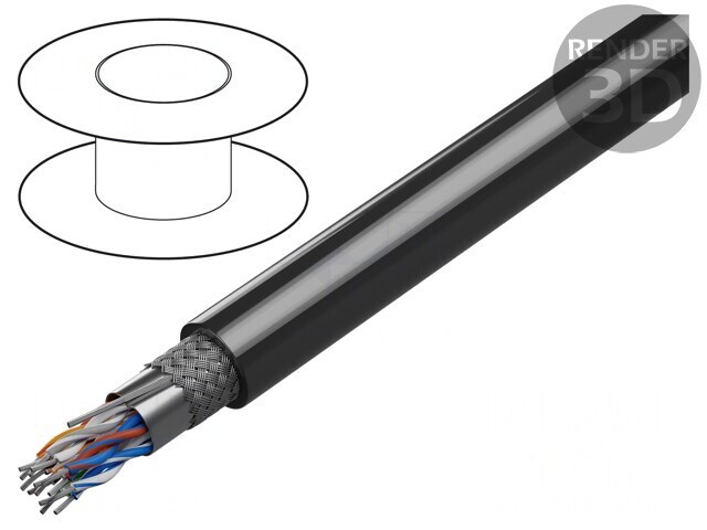 Cablu RS232/RS422 30m PVC Eca