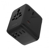 Incarcator Mophie Essential 70w GaN 5 Port + AC Travel Adapter Black