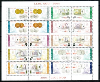 Romania 2005, LP 1687 b, Leul Nou, bloc, MNH! LP 35,00 lei foto