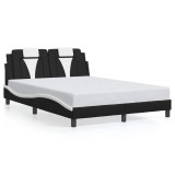 Cumpara ieftin Cadru de pat, Viana, fara saltea, negru/alb, 120x200 cm, piele ecologica