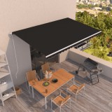 VidaXL Copertină retractabilă automat, antracit, 500x350 cm