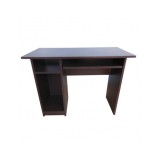 Birou pentru calculator cu spatiu de depozitare, polita pentru tastatura, PAL melaminat, 100x52x76 cm, wenge