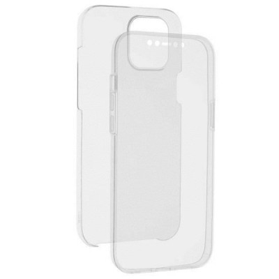 Husa Compatibila cu Apple iPhone 12 Mini - iberry FullCover 360 TPU/PC Clear foto