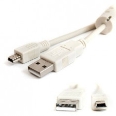 Cablu mini USB Type Canon - USB A 1.5m crem foto