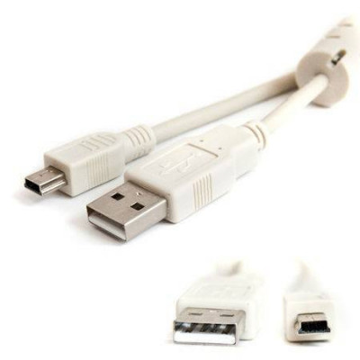 Cablu mini USB Type Canon - USB A 1.5m crem foto