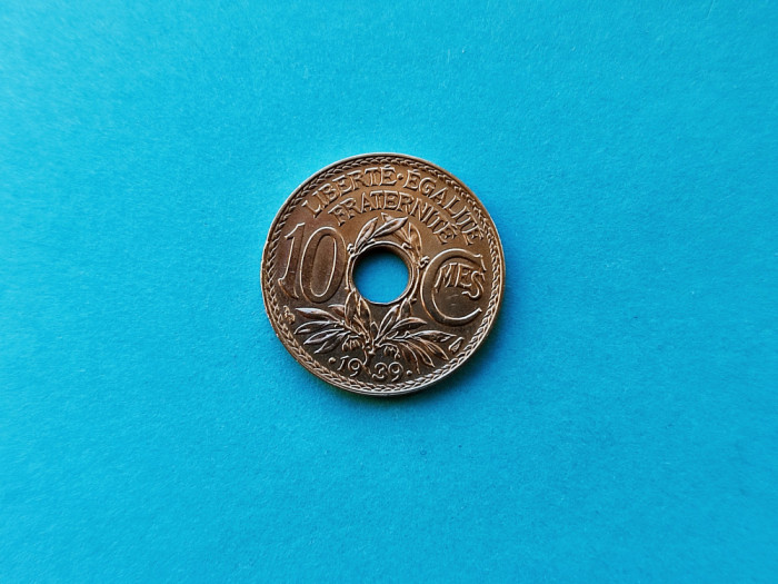 10 Centimes 1939 Franta-AUNC