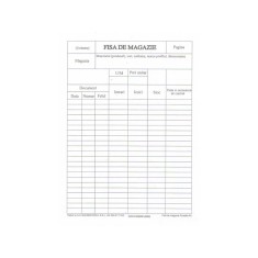 Fisa de magazie A5, carton velin, 100/bloc