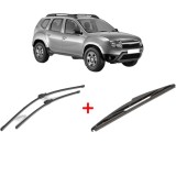 Cumpara ieftin Set 3 stergatoare DACIA DUSTER (HS_) 2010-2018, pentru parbriz si luneta, Valeo Silencio