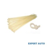 Coliere plastic 400 x 4.8 mm albe, nylon 66, -35&deg;C +85&deg;C, 28 kg, 100 buc/punga