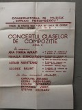 bnk div Afis Conservatorul Ciprian Porumbescu - 1983