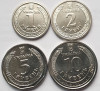 Set 4 monede 1, 2, 5, 10 Hryven / Grivne 2021,2022 Ucraina, unc, Europa