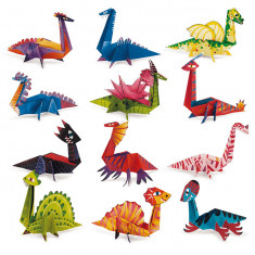 Set Origami incepatori - Dinozauri, Ludattica, 6-7 ani +