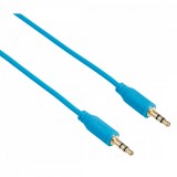 Cablu Audio Hama Flexi-Slim jack 3.5 mm, Aurit, 0.75 m, Albastru