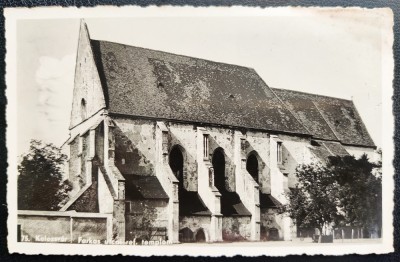 Kolozsvar Cluj 1941 - Farkas utcai ref. templom - Biserica reformata - tip fotografie, circulata la Budapesta, timbru intact, stampila lizibila foto