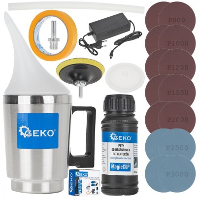 Kit restaurare faruri Magicup, 23 elemente, Geko G02466 foto