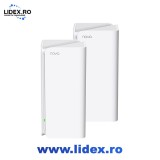 Sistem Wireless Mesh Gigabit TENDA MX15 Pro AX5400, Wi-Fi 6, Dual-band 574 + 4804 Mbps, 2 buc, alb