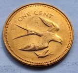 289. Moneda Belize 1 cent 1974 (Avifauna of Belize - Swallow-tailed kites) (tiraj 225.000 buc), America Centrala si de Sud