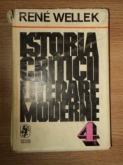 ISTORIA CRITICII LITERARE MODERNE de RENE WELLEK VOL.IV foto