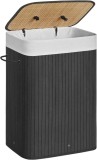 Cumpara ieftin Cos pentru rufe, Songmics, 72 L, Negru, LCB10B, 40 x 30 x 60 cm