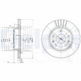 Set discuri frana Land Rover Freelander 1 (L314), Freelander 1 Soft Top (L314), 1.8 16V 4x4, 1.8 1 16V 4x4, 2.0 Td4 4x4, 2.5 V6 4x4, 1.8 4x4, punte f, Delphi